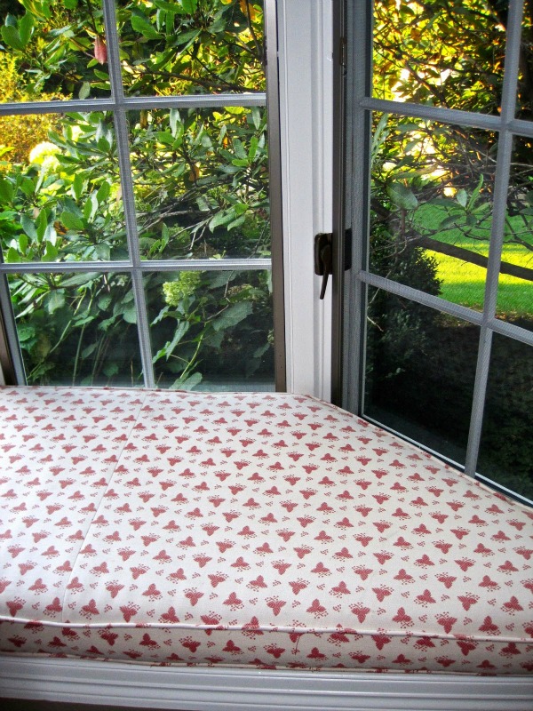 Old window seat cushion fabric
