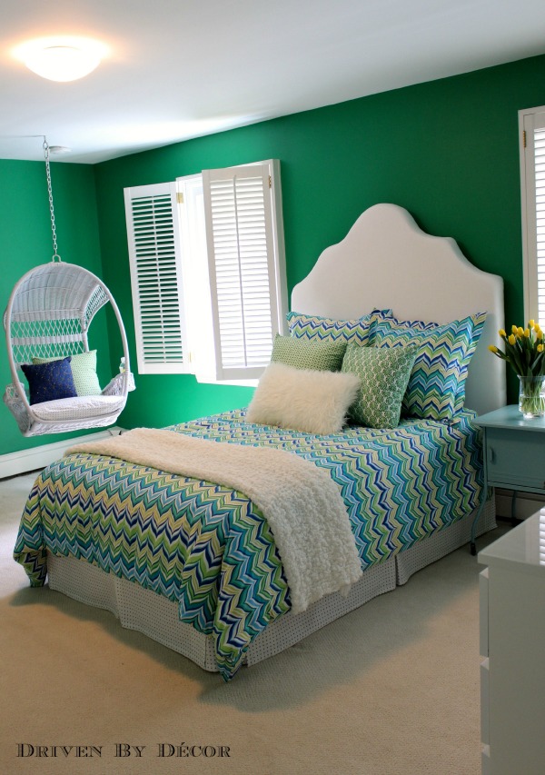 tween bedroom green makeover room paint colors reveal wall decor driven color diy girls drivenbydecor girl hottest these project challenge
