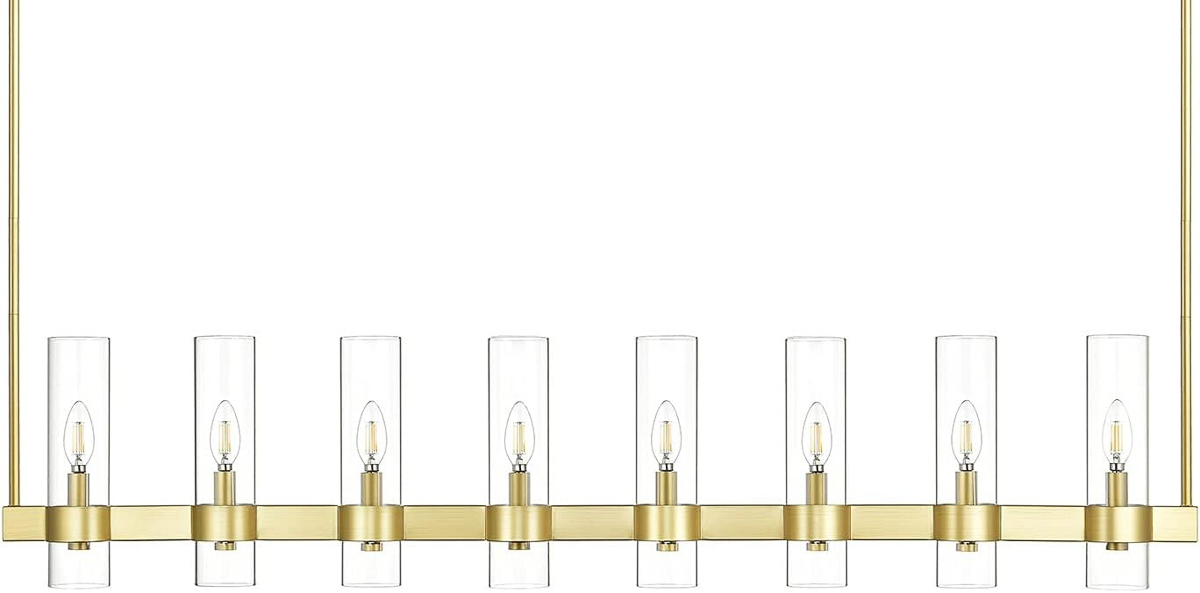 Linear chandelier on Amazon with a Restoration Hardware look