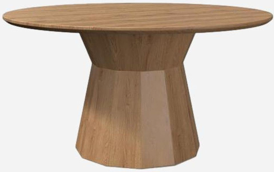 Round teak dining table