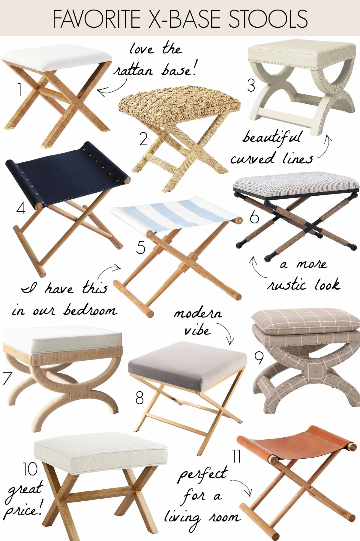 Favorite X-base stools