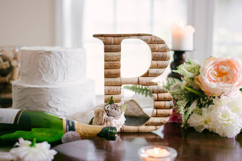 Love this wine cork letter!!