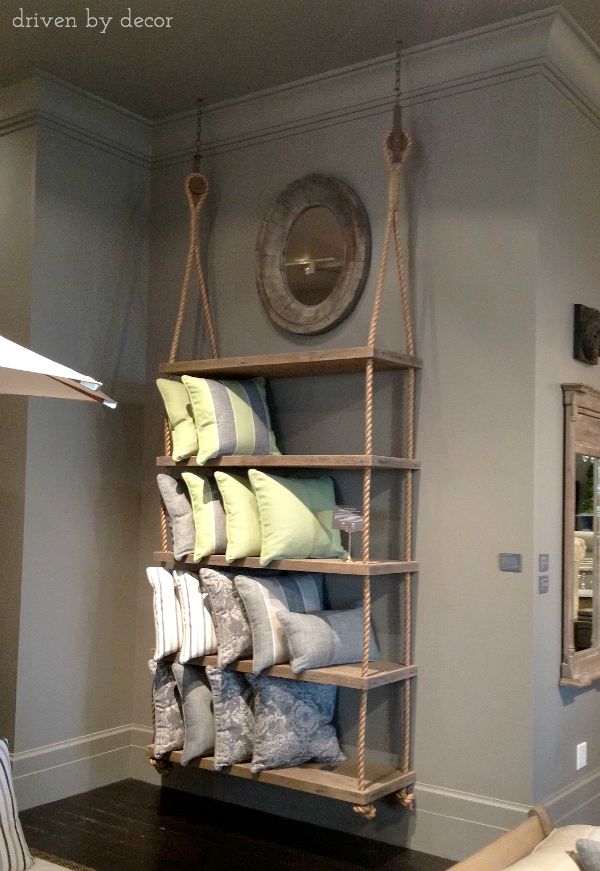 Restoration Hardware Rope Hung Shelving