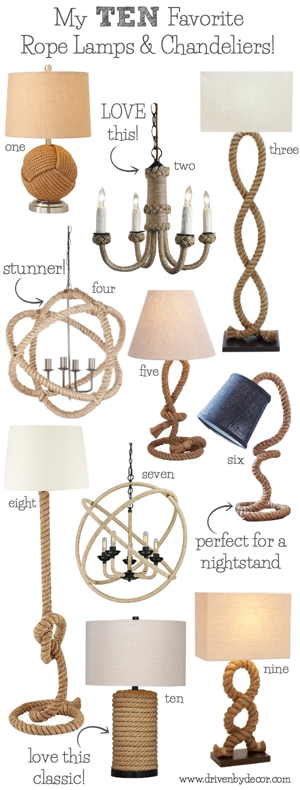 nautical rope floor lamp