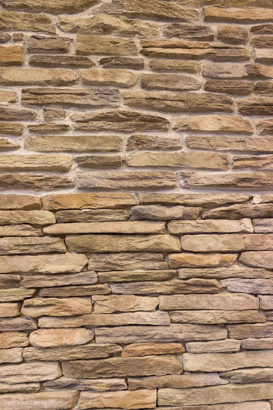 Great example of stacked stone both with and without (dry stacked) mortar