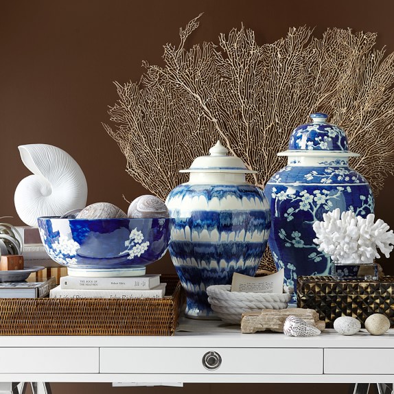 Collection of blue and white ginger jars and bowls - beautiful!