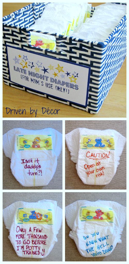 Late Night Diapers Baby Shower Activity - The Best!!