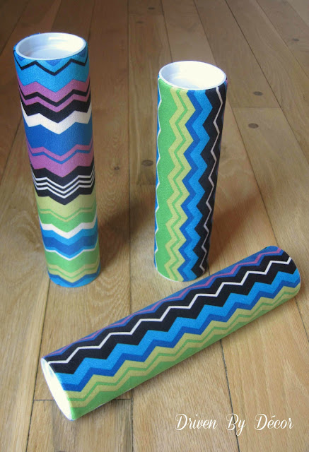 DIY scrunchie holder covered in fabric