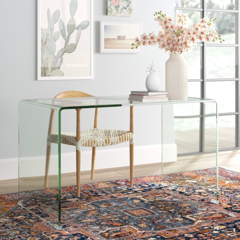 The Perfect Glass Top Desk for Our Home Office | Driven by Decor