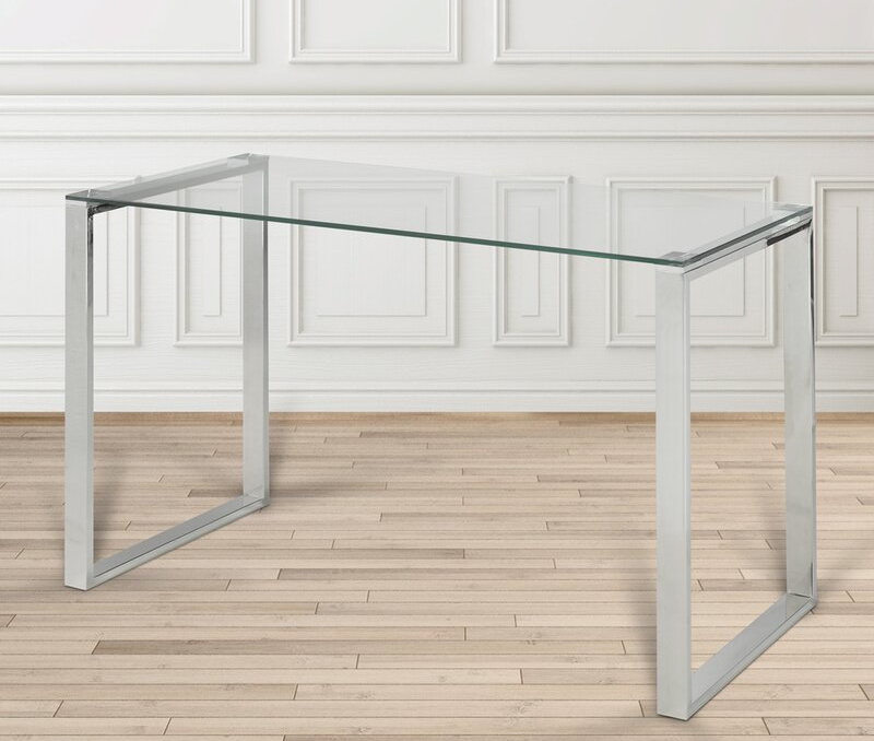 Simple glass desk deals