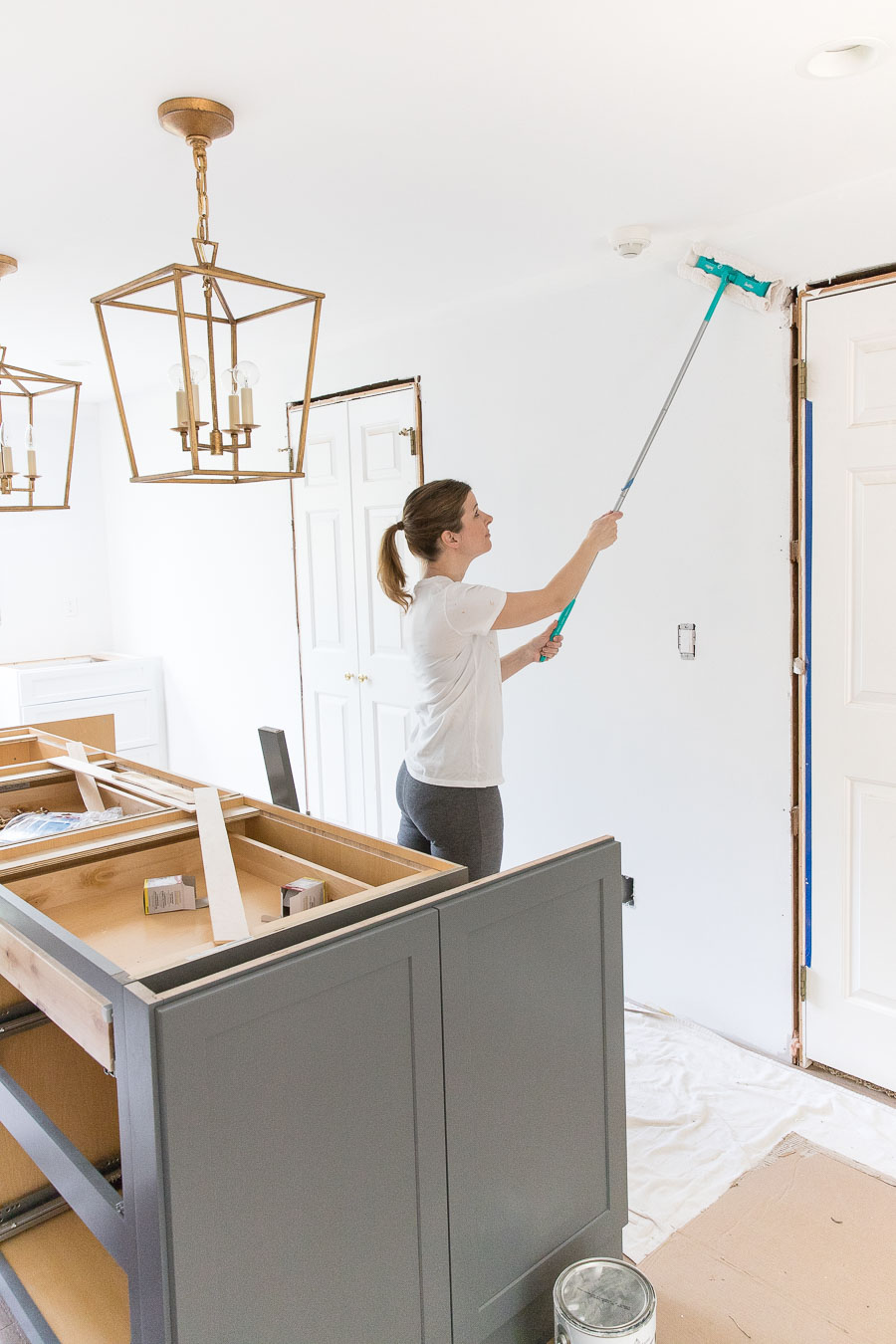 Wondering how you clean drywall dust before painting? This is genius!