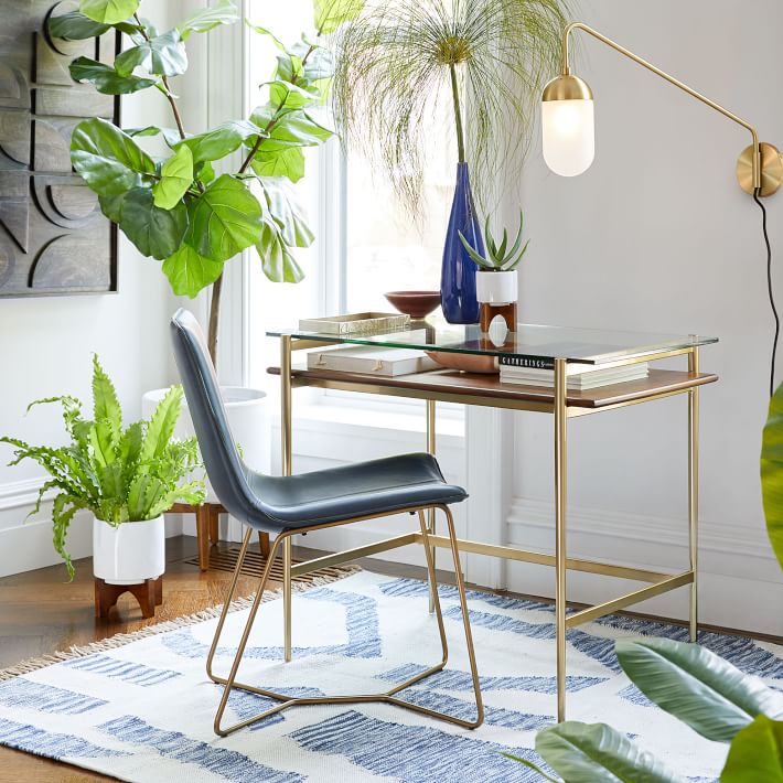 The perfect small space glass desk!