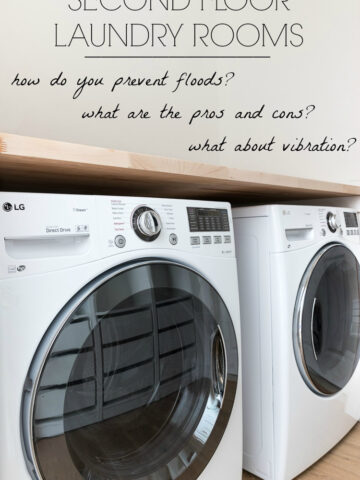 Upstairs laundry rooms: Everything you need to know about floods, vibration, and more!