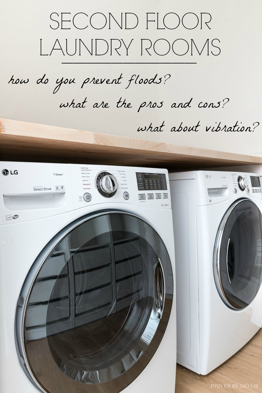 Second floor laundry rooms: Everything you need to know about floods, vibration, and more!