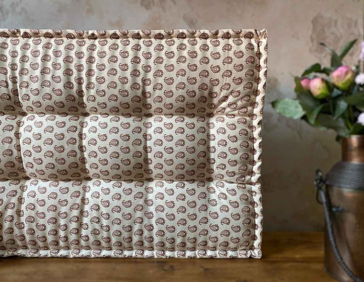 French mattress cushion in paisley print