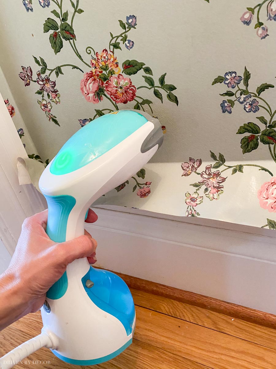 The best way I've found to remove wallpaper is with this handheld steamer!