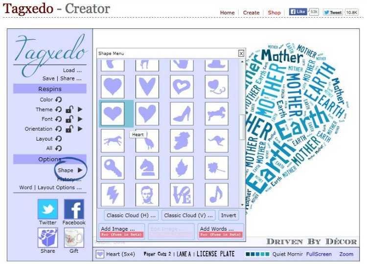 A step by step tutorial of using Tagxedo to create word cloud art!