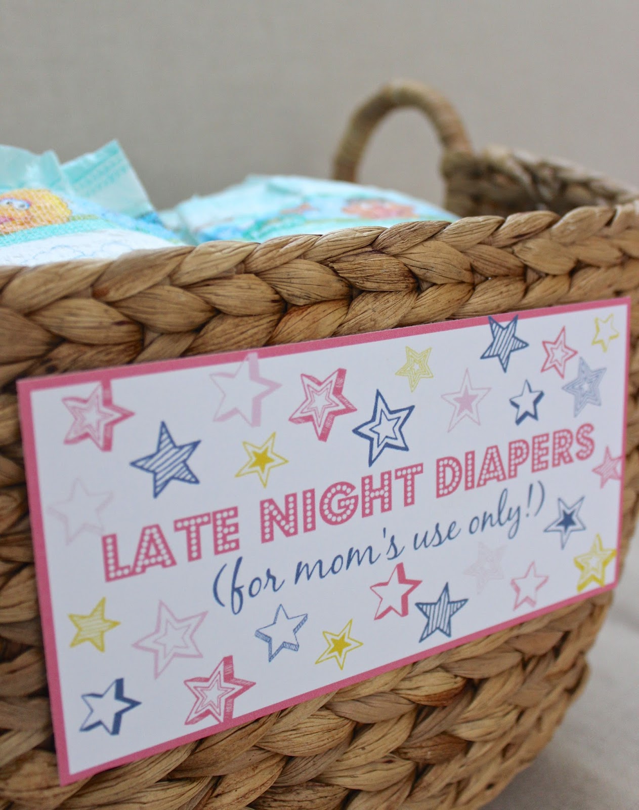 Late Night Diapers Baby Shower Printables | Driven by Decor