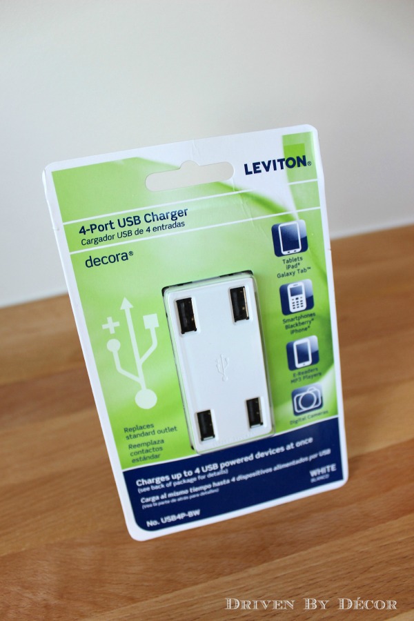 Driven by Decor - Leviton USB 4 port outlet