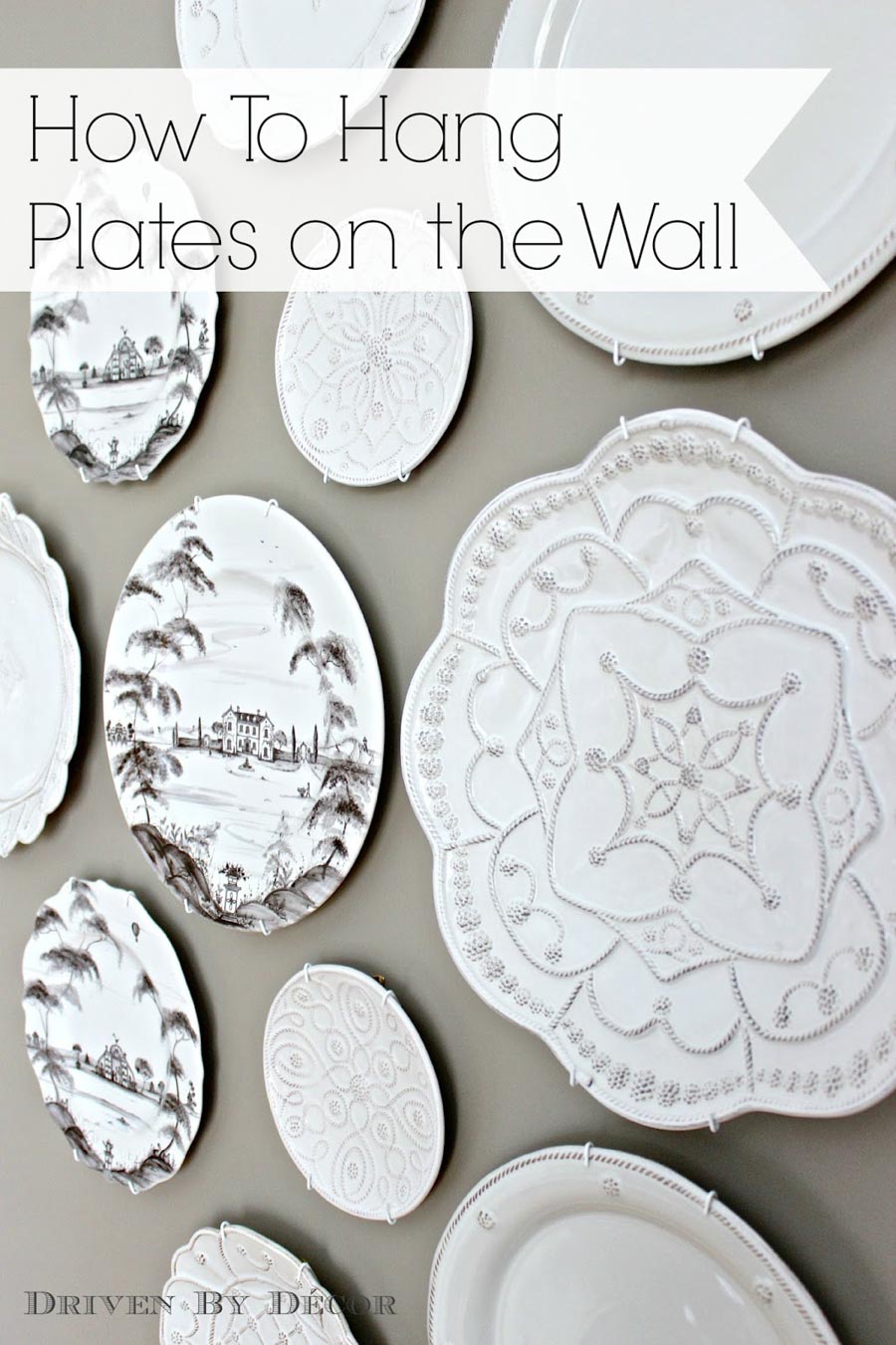 How to hang plates on a wall (so they stay up for good!)