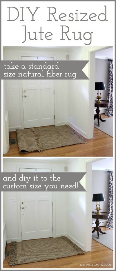 DIY Resized Jute Rug