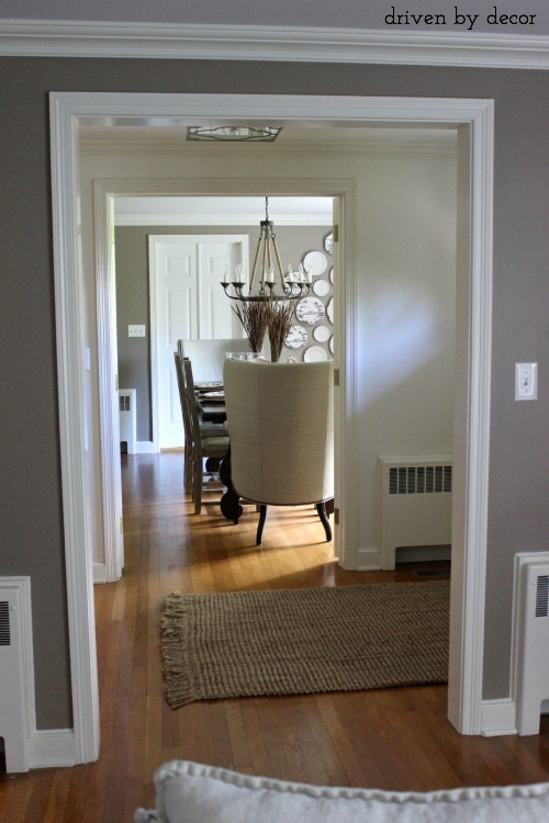 Driven by Decor View of Dining Room Across Foyer