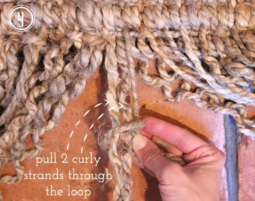 Step 4 - Pull Curly Strands Through