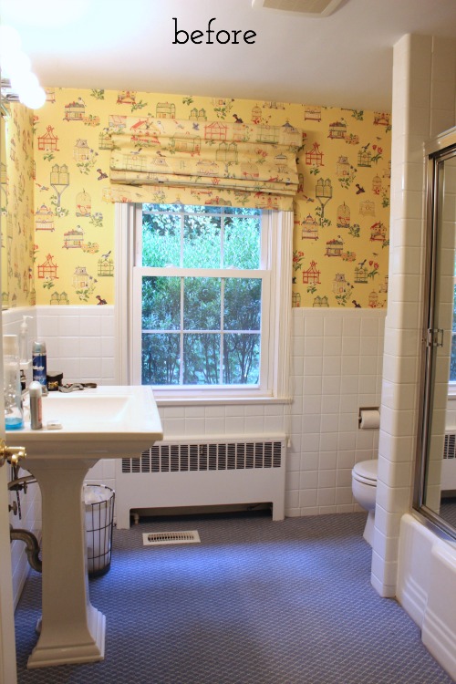 Our bathroom before our makeover!