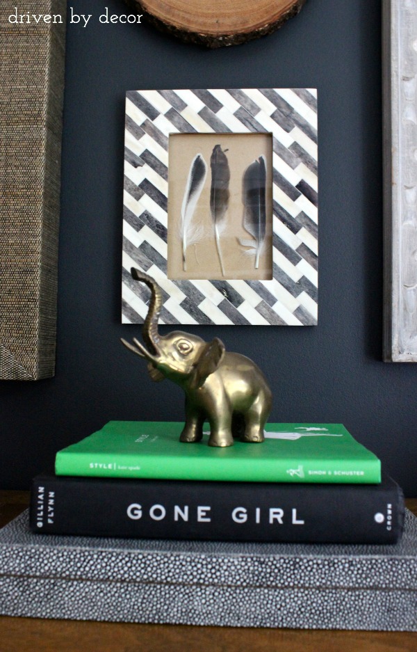 Driven by Decor - Styled console below gallery wall