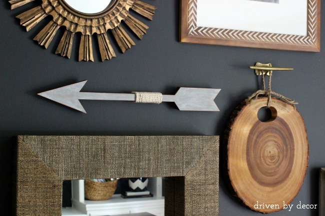 Driven by Decor - Using odd sized items in eclectic gallery wall