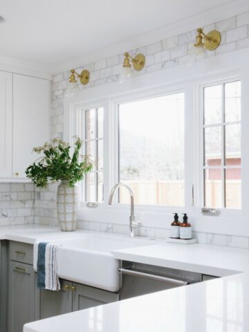 Great post about how high to take your kitchen backsplash - love it all the way around the window!