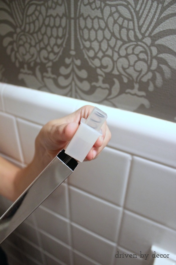 How To Replace a Towel Bar With Fixed Ceramic Ends Driven by Decor