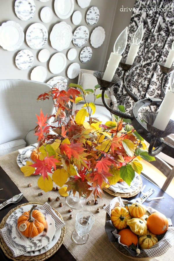 Driven by Decor - Simple Thanksgiving table