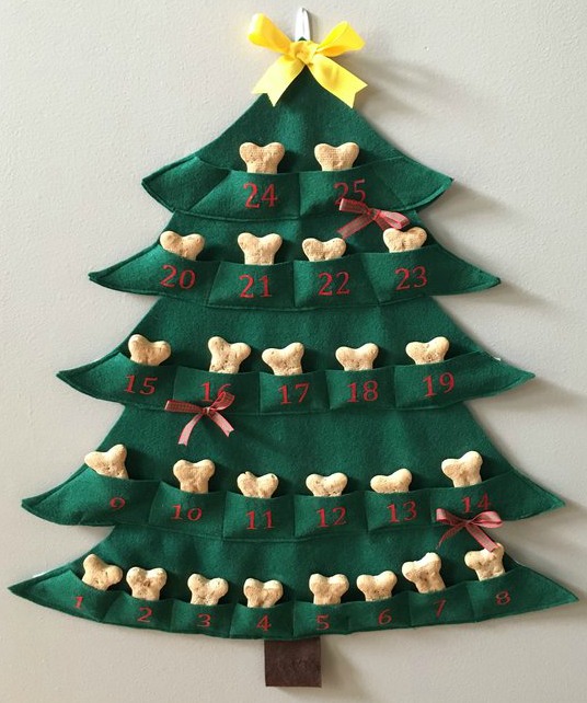 So super cute! A dog advent calendar with a bone a day!