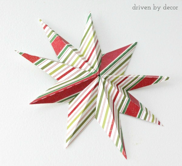 3-D Paper Star as DIY Christmas Tree Topper