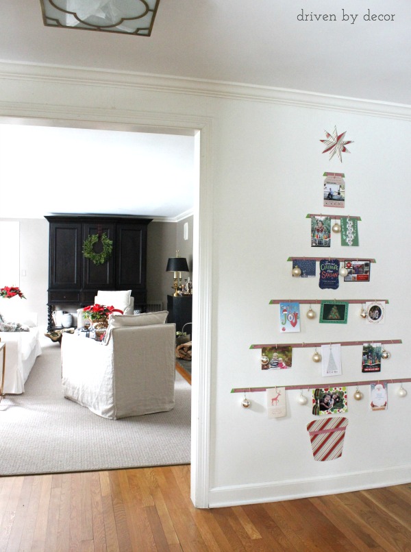 Displaying Cards with a DIY Christmas Card Tree  Driven 