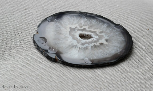 Glue Dots on Agate Slice