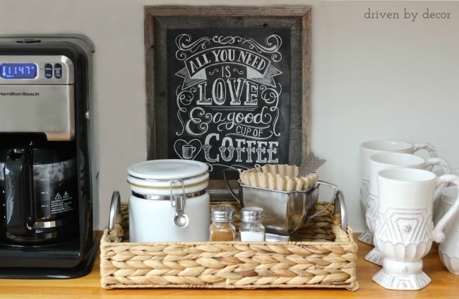 Cute home coffee bar