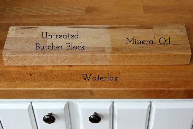 Butcher block finish