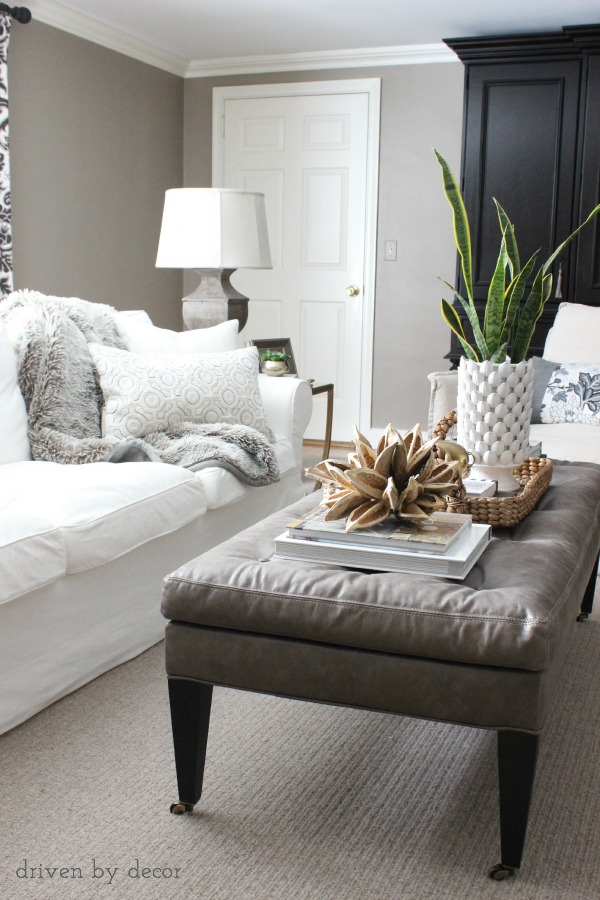 Gives tips on choosing the right size coffee table for your space