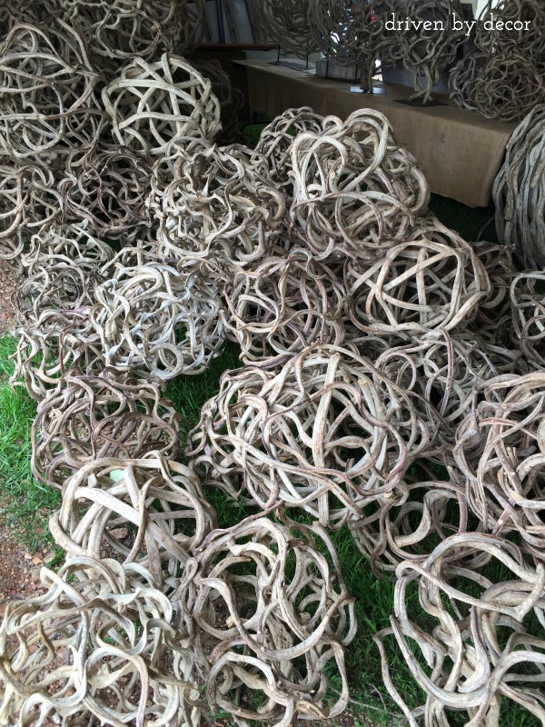 Balls of woven vines