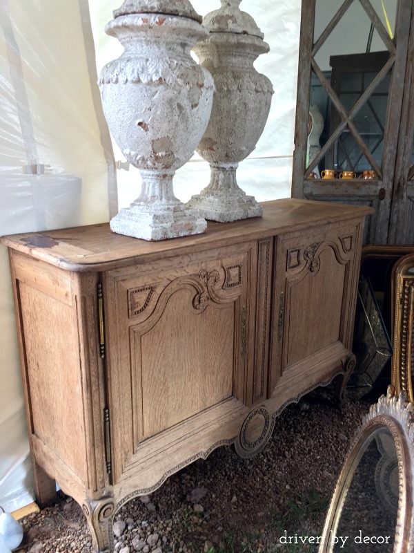 Natural wood sideboard