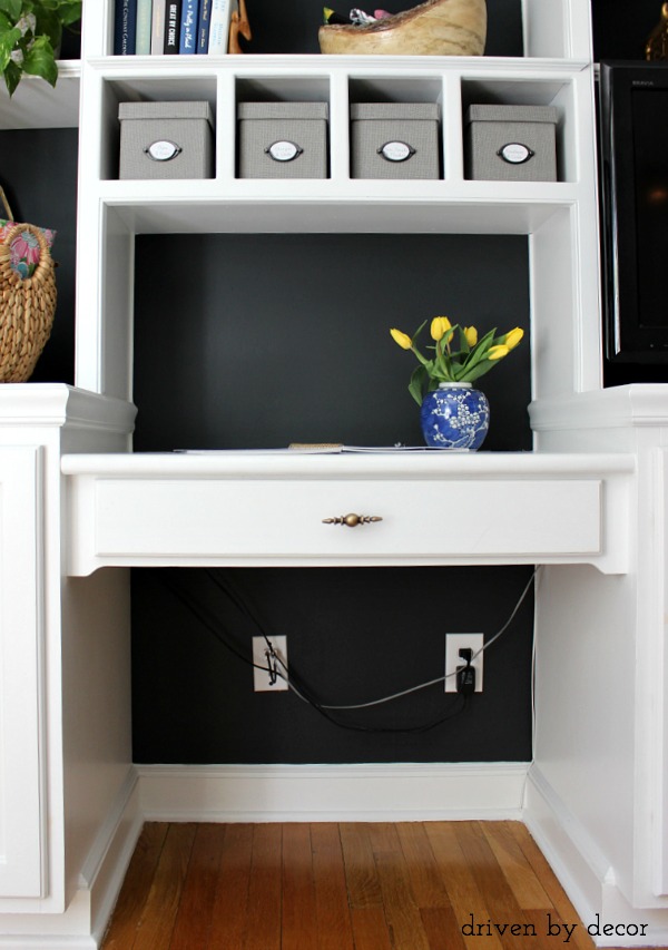 Hiding our Home Office Cords and Wires (With Style) - Driven by Decor