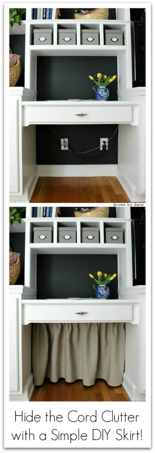 Hiding our Home Office Cords and Wires (With Style) - Driven by Decor