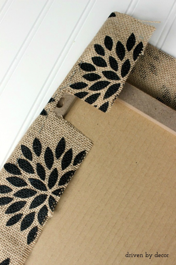 Tutorial for making burlap bulletin board