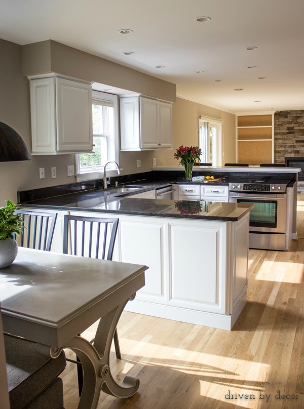 A budget kitchen remodel with cabinet refacing and new granite