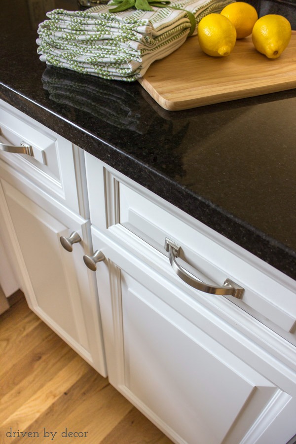 Newly refaced cabinets with Black Pearl granite