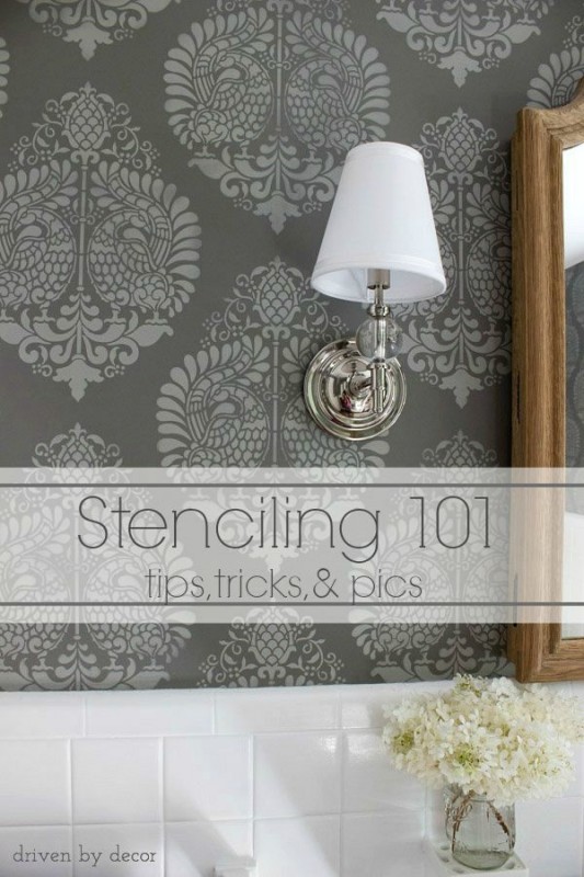 How To Stencil a Wall Tips, Tricks, & Pics Driven by Decor