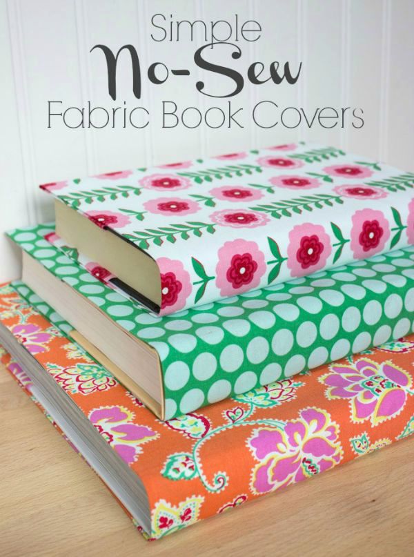 Easy No Sew Fabric Book Covers Driven By Decor Easy No Sew Fabric Book Covers Driven By Decor