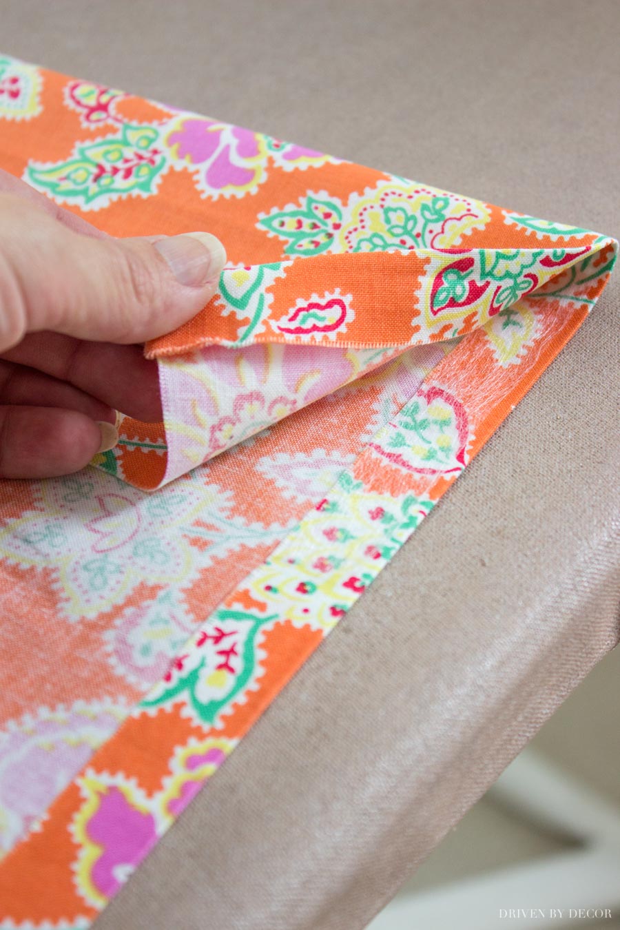 Using Stitch Witchery to create a no sew book cover